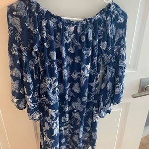 Blue print dress